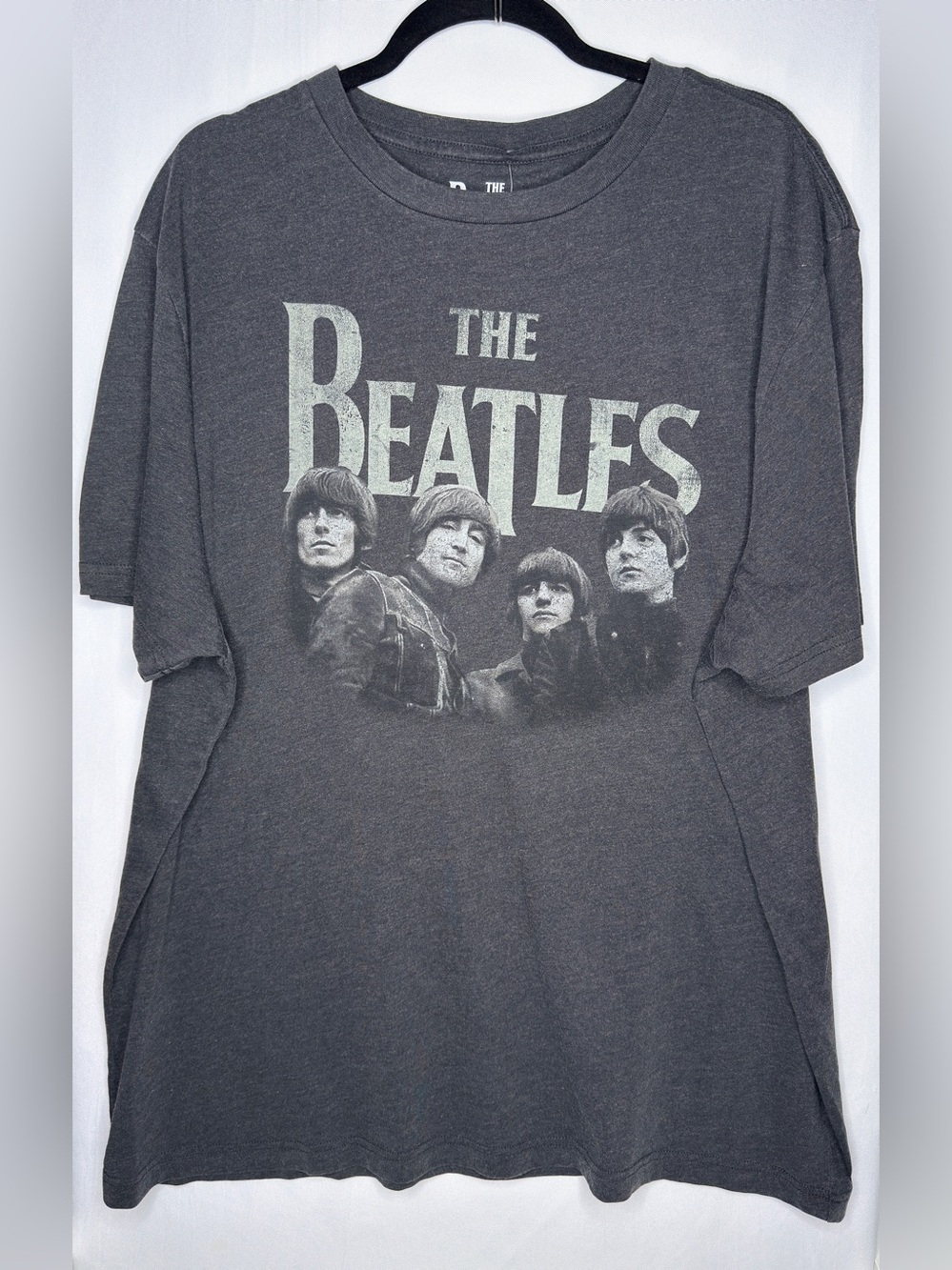 The Beatles Men's XL Gray Crew Neck Short Sleeve Graphic Tee